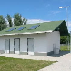 Parkolók, pihenőhelyek épített nyilvános WC -i szerelvényei