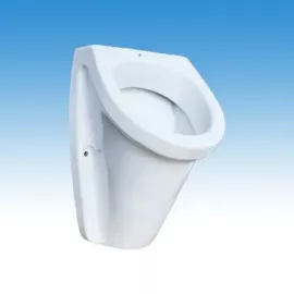 Porcelán piszoár, hátsó bekötésű, szifonnal, rögzítőkészlettel