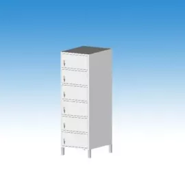 Laptoptároló szekrény, bútorlap,