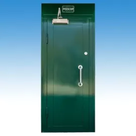 vasajtó, wc ajtó, rozsdamentes ajtó, lemezajtó, kültéri vasajtó, nyilvános wc, köztéri wc, parkoló wc