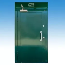 vasajtó, wc ajtó, rozsdamentes ajtó, lemezajtó, kültéri vasajtó, nyilvános wc, köztéri wc, parkoló wc