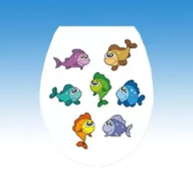 WC ülőke, mintás WC ülőke, műanyag WC ülőke, WC ülőke fedéllel