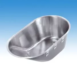 Babafürdető rozsdamentes acélból 740x440x250mm méretben, 20 mm-es peremmel