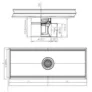 Kép 2/2 - ATTS500W200110H1 - tálcás összefolyó, összefolyó, vízelvezetés, rozsdamentes összefolyó,                                                                                                                                                                       