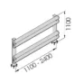 Kép 3/3 - BFLEXF1100X1100 - falvédelem, ütközésvédő, raktári ütközésvédelem, rugalmas ütközésvédelem, ütközésvédő korlát                                                                                                                                                 