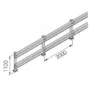 Kép 3/3 - BFLEXF2000X1100 - falvédelem, ütközésvédő, raktári ütközésvédelem, rugalmas ütközésvédelem, ütközésvédő korlát                                                                                                                                                 