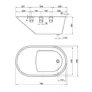 Kép 2/2 - BKH2036843 - Babafürdető rozsdamentes acélból 740x440x250mm méretben, 20 mm-es peremmel                                                                                                                                                                        