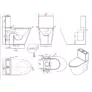Kép 2/2 - BKH4035341 - WC csésze,rozsdamentes WC,fali WC,alsó kifolyású WC, monoblokkos WC                                                                                                                                                                               