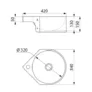 Kép 2/2 - BKH4116841 - Mediclinics sarokba szerelhető fali mosdó csapfurattal, rozsdamentes acélból, D320x130 mm medencével.