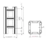 Kép 3/3 - HUGTOWER500X500 - falvédelem, ütközésvédő, raktári ütközésvédelem, rugalmas ütközésvédelem, ütközésvédő korlát, épület-oszlop védelem                                                                                                                          