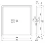 Kép 3/3 - TH480 - zuhanytálca,mozgáskorlátozott zuhanytálca,beépíthető zuhanytálca,zuhanytálca 80x80                                                                                                                                                                     