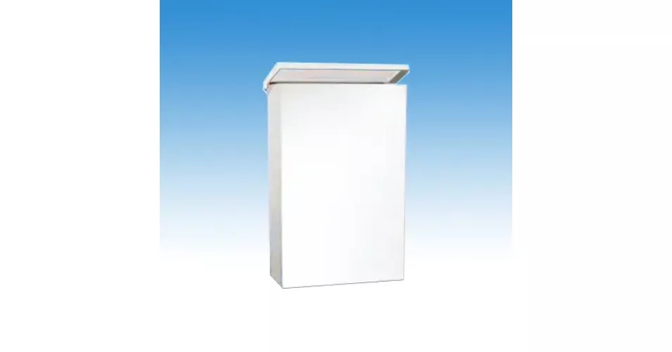 Fali hulladékgyűjtő fedél nélkül, rozsdamentes acél, 25 l, fehér