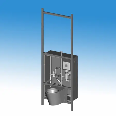 R.m. WC modul, beépíthető, vízellátó egységgel, szervíztéri szekrénnyel