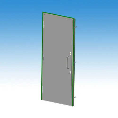 Rozsdamentes vendégtéri ajtó, fém ajtó, tokkal 900x2250 mm