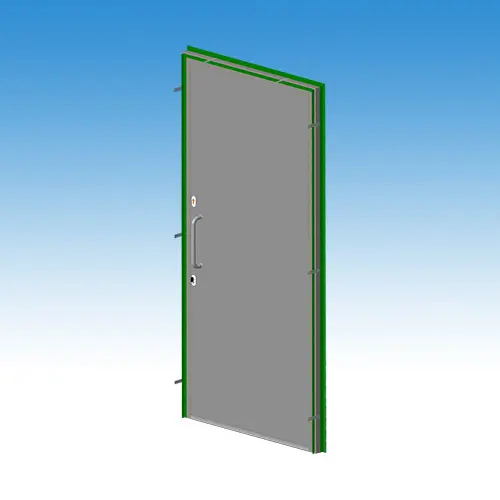 Rozsdamentes mozgáskorlátozott ajtó, fém ajtó, tokkal 1200x2250 mm