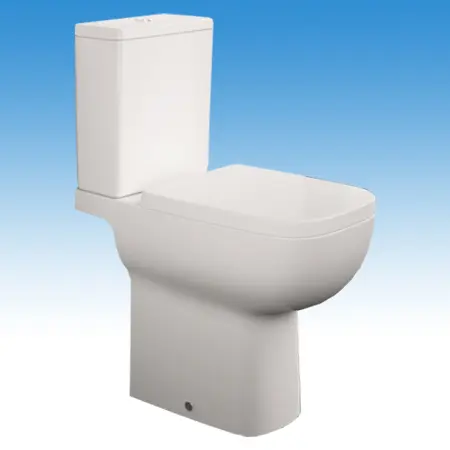 Porcelán WC-kagyló mozgáskorlátozottaknak, WC-ülőkével, álló, hátsó kifolyású, kivágás nélküli, tartályos, fehér
